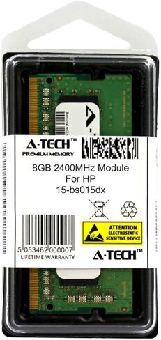 وحدة A-Tech سعة 8 جيجابايت لأجهزة الكمبيوتر المحمول والكمبيوتر المحمول HP 15-bs015dx المتوافقة مع ذاكرة الوصول العشوائي DDR4 2400Mhz (ATMS380161A25827X1) in Kuwait