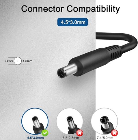 90W 19.5V 4.62A 4.5mm Tip Power Charger Compatible with Dell pro Micro qcm1250 qcm1255 OptiPlex 3000 5000 7000 Micro 35w 24 27 Aio ec24250 ec27250 7720 7710 5410 5411 5415 3d6kk fdv6p in Kuwait