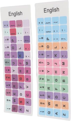 Colorful English Language Keyboard Stickers for Laptop Desktop PC Keyboards (E) in Saudi Arabia