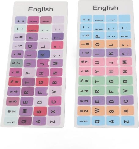 Colorful English Language Keyboard Stickers for Laptop Desktop PC Keyboards (E) in Kuwait