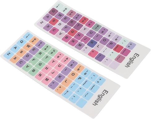 Colorful English Language Keyboard Stickers for Laptop Desktop PC Keyboards (E) in Saudi Arabia