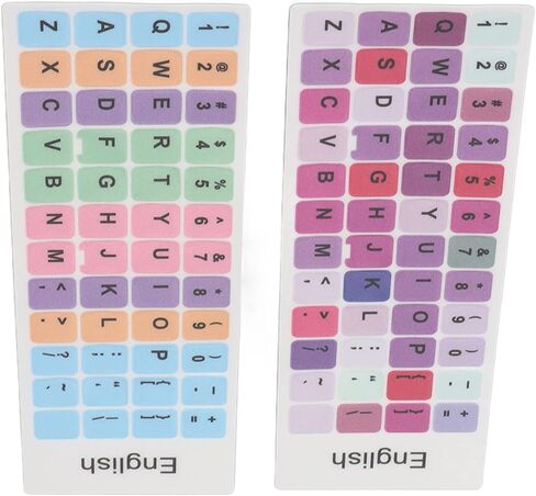 Colorful English Language Keyboard Stickers for Laptop Desktop PC Keyboards (E) in Saudi Arabia