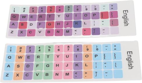 Colorful English Language Keyboard Stickers for Laptop Desktop PC Keyboards (E) in Kuwait