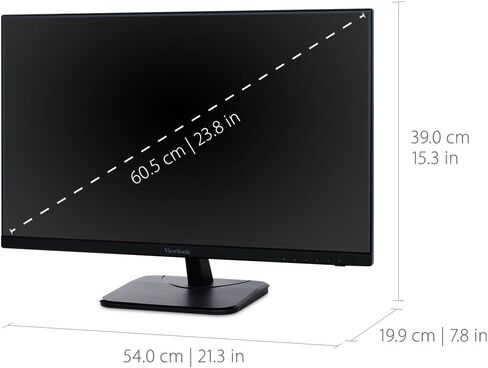 شاشة فيوسونيك VA2456-MHD 24 بوصة IPS 1080p HDMI DisplayPort (متجددة) in Kuwait