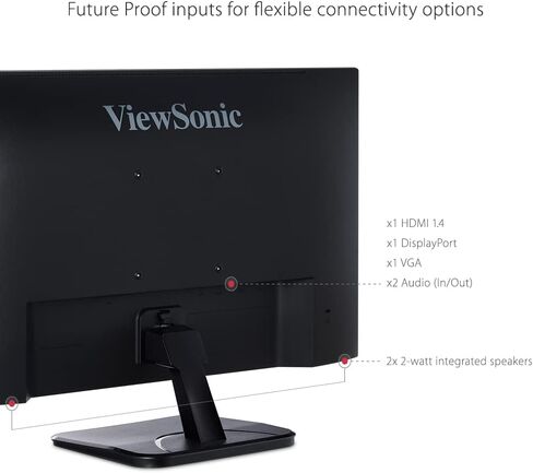 شاشة فيوسونيك VA2456-MHD 24 بوصة IPS 1080p HDMI DisplayPort (متجددة) in Kuwait