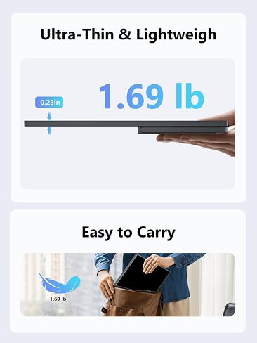 شاشة محمولة لاسلكية مع بطارية، شاشة لاسلكية للكمبيوتر المحمول - شاشة سفر مقاس 15.6 بوصة بدقة 1080 بكسل FHD لأجهزة الكمبيوتر المحمول، تدعم AirPlay Miracast لنظام التشغيل Windows/Mac/Android/iOS in Kuwait