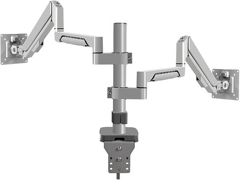 Monitor Arm Dual Monitor Mount Arm 14-32 Inch,Adjustable Gas Spring Monitor Mount Stand Dual Monitor Mount for 4.4-19.8 Lbs Each Arm, C-Clamp and Grommet Base Monitor Mou-Black in Kuwait