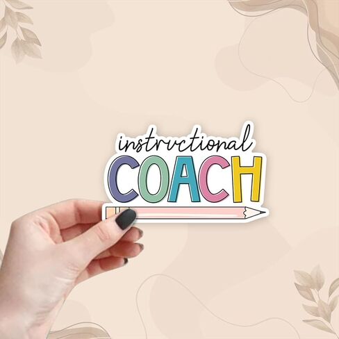 (3Pcs) Instructional Coach Sticker Funny Teacher Quote Decals Waterproof Vinyl Stickers for Books Laptops Phone Water Bottles Tumbler Cup Kindle 3 Inch in Kuwait