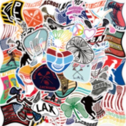 100Pcs Lacrosse Stickers, Vinyl Waterproof Sports Decals for Water Bottle Laptop Computer Phone, Handy Scrapbook Laptop for Adults Girls Kids in Kuwait
