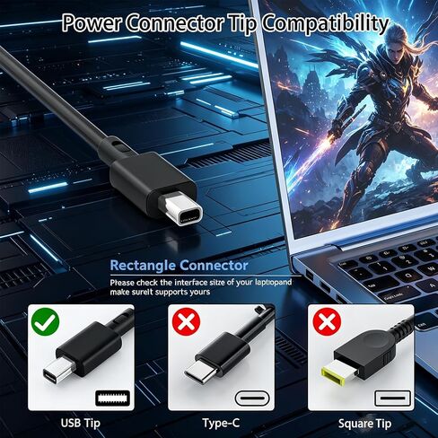 Power Adapter 240W ADP-240EB B fit for Asus ROG Zephyrus G14 G16 GU605 GU605M GU605MI GU605MZ GU605MU TUF Gaming A15 A17 F15 F17 ROG Flow Z13 GZ302 ProArt P16 Laptop Charger 20V 12A in Kuwait