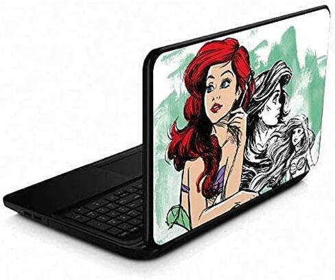 غلاف كمبيوتر محمول من Skinit متوافق مع 15.6 بوصة 15-d038dx - تصميم Disney Ariel Sketch المرخص رسميًا in Kuwait