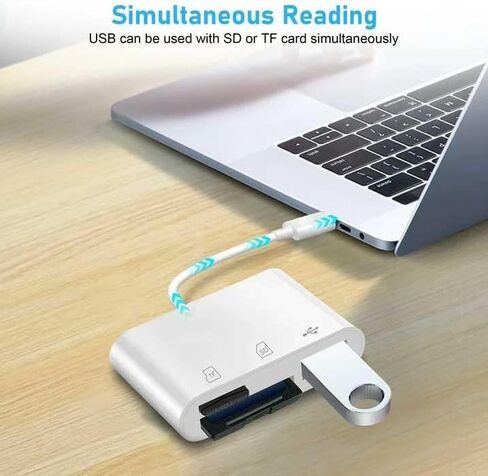 3-in-1 USB-C Adapter Card Reader Compatible with OnePlus 15/15R - MicroSD Slot Type-C in Kuwait