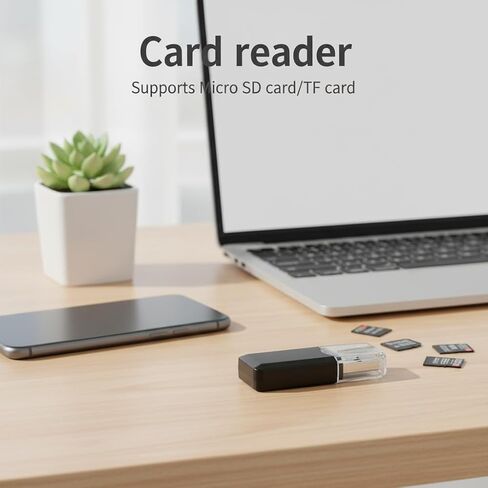 Memory Card Reader USB 2.0 Micro SD/TF Card Reader - Instantly Read Videos & Files on Computers in Kuwait