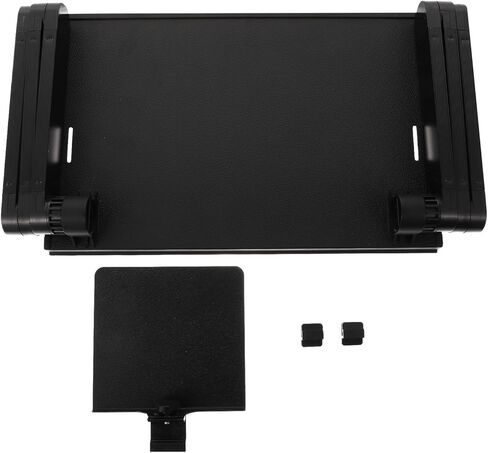 Homoyoyo Aluminum Adjustable Laptop Stand with Cooling Shelf and Foldable Desktop Elevating Holder for Bed and Office Use, Portable Multi-Functional Computer Rack with Mouse Pad, Black in Kuwait