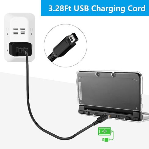 4 Pcs Metal Retractable Stylus Pen and USB Charging Cable for New 3DS XL,3.28Ft USB Charging Cord Compatible with New 3DS XL/LL in Saudi Arabia