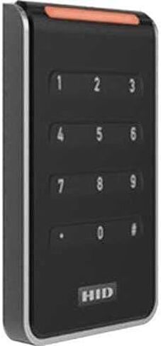 HID 40KTKS-T0-000000 Signo 40 Contactless Smart Card Keypad Reader, Multi-Technology, Mobile Ready, Wall Switch Mount, Terminal, Black/Silver in Kuwait