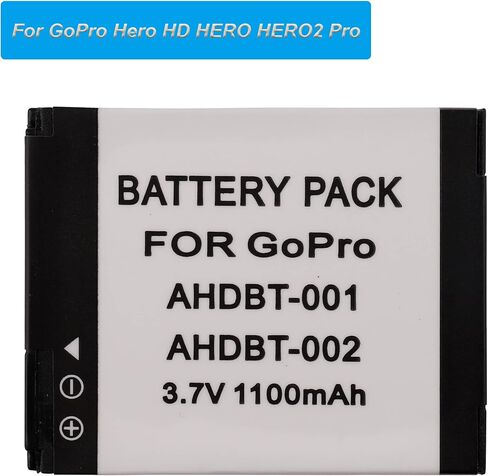 بطارية بديلة AHDBT-001 متوافقة مع كاميرا GoPro Hero HD Hero HERO2 Pro in Kuwait