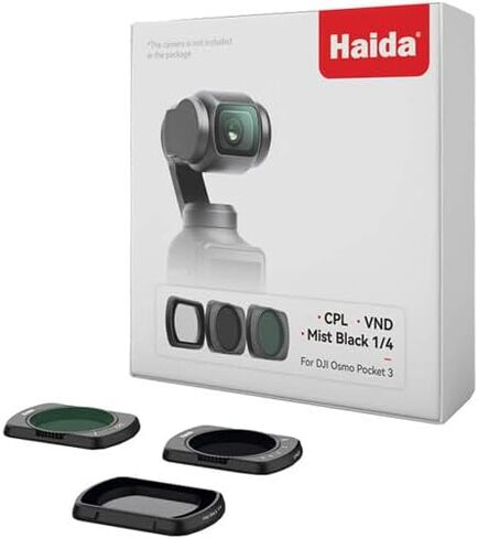 طقم فلتر مغناطيسي من Haida لجيب DJI Osmo Pocket 4/3 ذو تأثير تصميم نحيف للغاية ومجموعة مرشحات ND & CPL مجموعة فلاتر عدسات سريعة التحرير، ملحقات للسفر والفيديو السينمائي in Kuwait