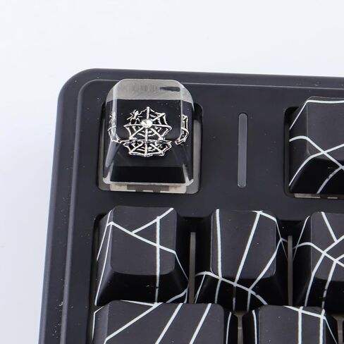أغطية مفاتيح Artisan ESC، أغطية مفاتيح على شبكة العنكبوت، تتألق من خلال لوحة مفاتيح ميكانيكية مصنوعة يدويًا من الراتنج، غطاء مفاتيح مخصص مخصص يدويًا، مفتاح استبدال فردي 1U للوحة المفاتيح الميكانيكية لمفتاح ESC ﻿ in Kuwait