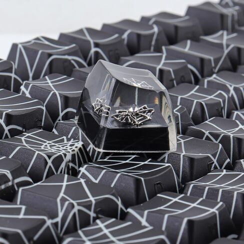 أغطية مفاتيح Artisan ESC، أغطية مفاتيح على شبكة العنكبوت، تتألق من خلال لوحة مفاتيح ميكانيكية مصنوعة يدويًا من الراتنج، غطاء مفاتيح مخصص مخصص يدويًا، مفتاح استبدال فردي 1U للوحة المفاتيح الميكانيكية لمفتاح ESC ﻿ in Kuwait