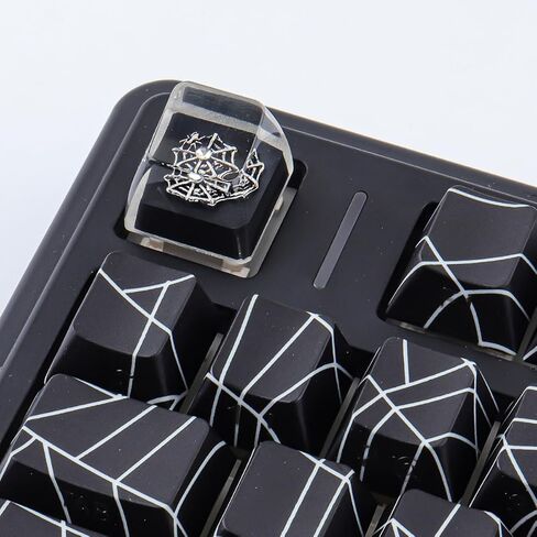 أغطية مفاتيح Artisan ESC، أغطية مفاتيح على شبكة العنكبوت، تتألق من خلال لوحة مفاتيح ميكانيكية مصنوعة يدويًا من الراتنج، غطاء مفاتيح مخصص مخصص يدويًا، مفتاح استبدال فردي 1U للوحة المفاتيح الميكانيكية لمفتاح ESC ﻿ in Kuwait