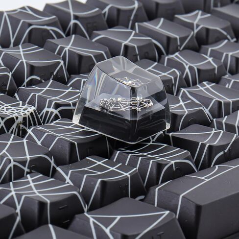 أغطية مفاتيح Artisan ESC، أغطية مفاتيح على شبكة العنكبوت، تتألق من خلال لوحة مفاتيح ميكانيكية مصنوعة يدويًا من الراتنج، غطاء مفاتيح مخصص مخصص يدويًا، مفتاح استبدال فردي 1U للوحة المفاتيح الميكانيكية لمفتاح ESC ﻿ in Kuwait