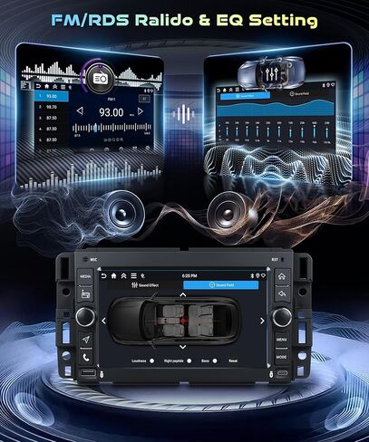 【Android 15/4+128G】 Car Radio for GMC Sierra 2007-2013 with Wireless Carplay&Android Auto,7 Inch in-Cell Screen car Stereo with Bluetooth GPS WiFi Bluetooth FM/RDS Radio USB Type-C Rear Camera in Kuwait