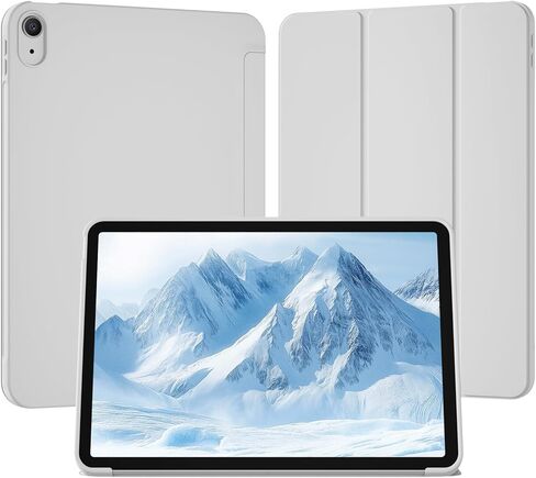 حافظة لجهاز iPad Air 11 بوصة (M4/M3/M2، 2026/2025/2024)، لجهاز iPad Air 5th/4th Gen 10.9 بوصة بدون حامل قلم رصاص، غطاء حامل ثلاثي الطي رفيع مع ظهر ناعم من مادة TPU، تنبيه/غفو تلقائي، بيج in Kuwait