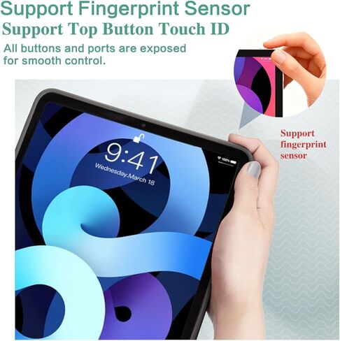 حافظة Vimorco لجهاز iPad (A16) الجيل الحادي عشر 11 بوصة (2025)، لجهاز iPad الجيل العاشر 10.9 بوصة (2022)، حامل قلم رصاص وحزام يد وجيب للبطاقات، غطاء حماية قابل للتعديل، تنبيه/غفو تلقائي، ماندالا خضراء in Kuwait