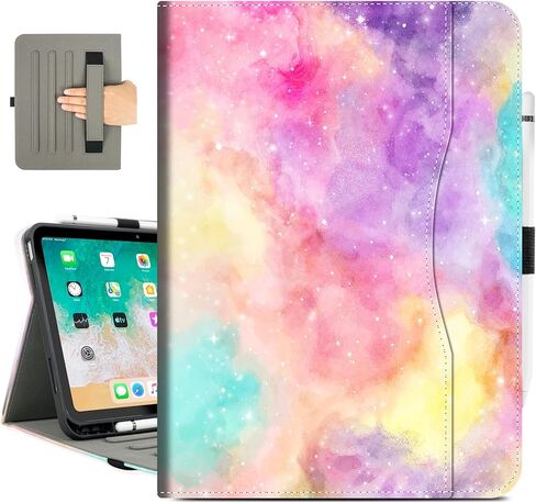 حافظة Vimorco لجهاز iPad (A16) الجيل الحادي عشر 11 بوصة (2025)، لجهاز iPad الجيل العاشر 10.9 بوصة (2022)، حامل قلم رصاص وحزام يد وجيب للبطاقات، غطاء حماية قابل للتعديل، تنبيه/غفو تلقائي، ماندالا خضراء in Kuwait