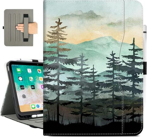 حافظة Vimorco لجهاز iPad (A16) الجيل الحادي عشر 11 بوصة (2025)، لجهاز iPad الجيل العاشر 10.9 بوصة (2022)، حامل قلم رصاص وحزام يد وجيب للبطاقات، غطاء حماية قابل للتعديل، تنبيه/غفو تلقائي، ماندالا خضراء in Kuwait