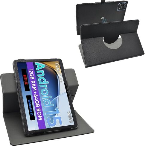 LiuShan متوافق مع غطاء PU بحامل يدور 360 درجة لجهاز Aiprotablet A30 / TUOHAITIME A30 / JUNINKE A30 / Callsky-Tab Cpad 10 / Ckypad Ctab 10 / Oangcc A15 10.1 بوصة، أرجواني in Kuwait