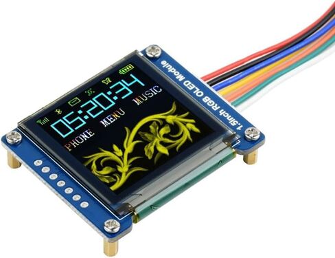 وحدة عرض 1.5 بوصة RGB OLED لـ Arduino Raspberry Pi Jetson Nano STM32 128x128 بكسل لون عالي 16 بت (65 ألف لون) واجهة SPI in Kuwait