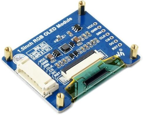 وحدة عرض 1.5 بوصة RGB OLED لـ Arduino Raspberry Pi Jetson Nano STM32 128x128 بكسل لون عالي 16 بت (65 ألف لون) واجهة SPI in Kuwait