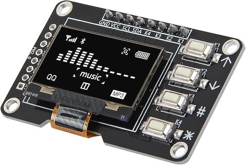 2 قطعة 0.96 بوصة OLED IIC 12864 شاشة OLED مع 4x4 مفتاح I2C SSD1315 لوحة شاشة LCD لاردوينو (أبيض) in Kuwait