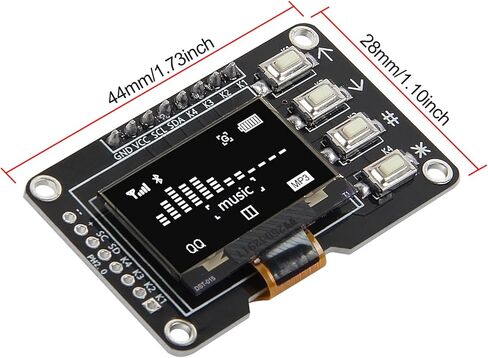 2 قطعة 0.96 بوصة OLED IIC 12864 شاشة OLED مع 4x4 مفتاح I2C SSD1315 لوحة شاشة LCD لاردوينو (أبيض) in Kuwait