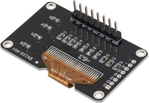 2 قطعة 0.96 بوصة OLED IIC 12864 شاشة OLED مع 4x4 مفتاح I2C SSD1315 لوحة شاشة LCD لاردوينو (أبيض) in Kuwait