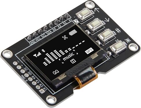 2 قطعة 0.96 بوصة OLED IIC 12864 شاشة OLED مع 4x4 مفتاح I2C SSD1315 لوحة شاشة LCD لاردوينو (أبيض) in Kuwait