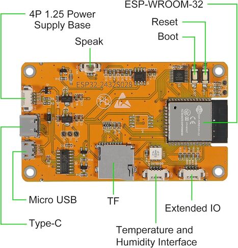 2pcs ESP32 Touchscreen 3.5inch TFT LCD Display ESP-WROOM-32 ST7796 Resistive Touch Module ESP32-3248S035C Bluetooth WiFi Dual Core Development Board 320 x 480 for Arduino (3.5 Inch) in Kuwait