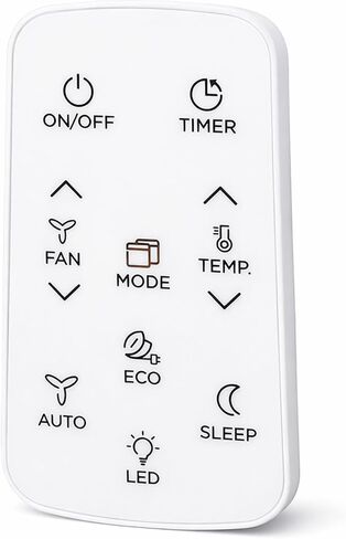 Replacement Remote Control for Midea EasyCool Window Air Conditioner RG15C1/E MAW06R1YWT MAW06R1YWT-E MAW08S1YWT MAW08S1YWT-E MAW10S1YWT MAW10S1YWT-E MAW12S1YWT MAW12S1YWT-E, with Holder in Kuwait