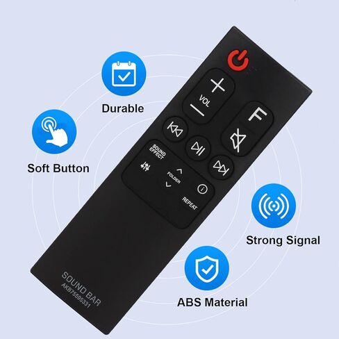New AKB75595331 Replaced Remote Control for LG Sound Bar SPH4B-W SPN5B-W SL4 SNC4R SPJ4-S S65S3-S SPL5B-W SPH4B-W SL5Y SL4Y SL7Y SN7CY SN6Y SL6Y in Kuwait