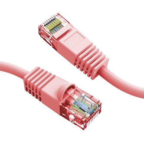 (كابل إيثرنت Cat6 باللون الوردي، كابل توصيل Cat6 بطول 3 أقدام، كابل Cat6، كابل شبكة Cat6، كابل الإنترنت - 3 أقدام in Kuwait
