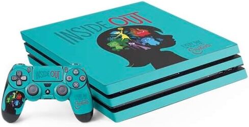 Skinit Decal Gaming Skin Compatible with PS4 Pro Bundle - Officially Licensed Disney Inside Out Riley‚Äôs Emotions Design in Kuwait