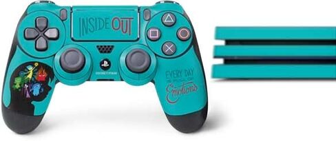 Skinit Decal Gaming Skin Compatible with PS4 Pro Bundle - Officially Licensed Disney Inside Out Riley‚Äôs Emotions Design in Kuwait