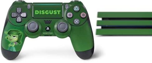 ملصق Skinit المخصص للألعاب متوافق مع حزمة PS4 Pro - تصميم صورة مرخص رسميًا من Disney Inside Out Disgust in Kuwait