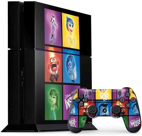 غلاف Skinit المخصص للألعاب متوافق مع وحدة تحكم PS4 وحزمة وحدة التحكم - تصميم صور شخصية مرخص رسميًا من Disney Inside Out in Kuwait