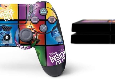 غلاف Skinit المخصص للألعاب متوافق مع وحدة تحكم PS4 وحزمة وحدة التحكم - تصميم صور شخصية مرخص رسميًا من Disney Inside Out in Kuwait