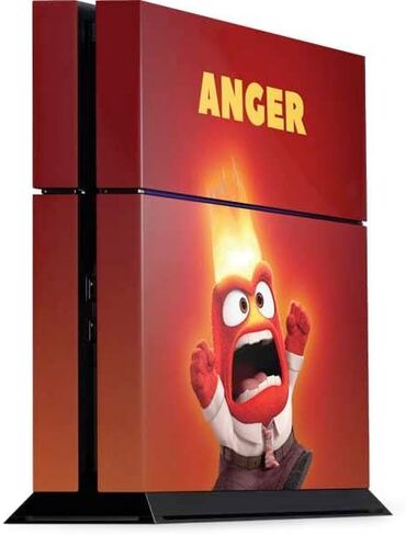 ملصق Skinit المخصص للألعاب متوافق مع وحدة تحكم PS4 - تصميم صورة مرخص رسميًا من Disney Inside Out Anger in Kuwait