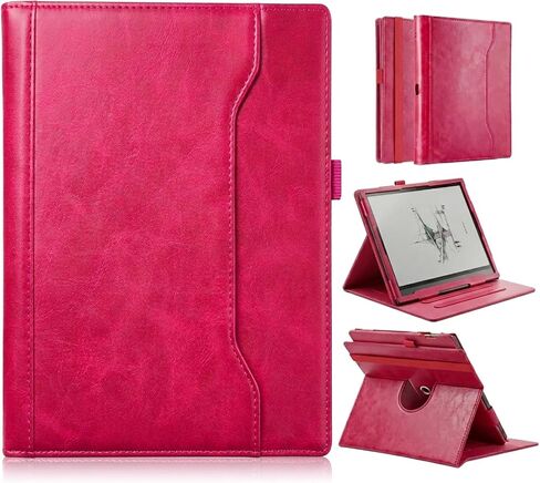 حافظة لجهاز 10.3 بوصة Boox Note Air 5 C (2025)/ Note Air4 C/Note Air3 C/ Air3 B/W غطاء حامل دوار 360 درجة مع حامل قلم/حزام يد غطاء حامل للنوم/الاستيقاظ التلقائي، أسود وبني in Kuwait