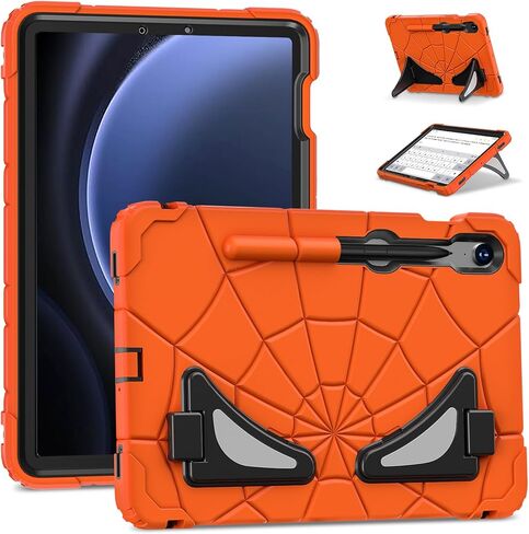 Spider Case for Samsung Galaxy Tab S10 Lite/S10 FE (2025) 10.9", with S Pen Holder, Adjustable Stand, Compatible with S9 fe/ S9 /S8 /S7 11 inch (2023) (Red Black) in Kuwait